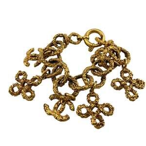 Chanel Clover Lava Ankle Bracelet Gold #208916C20B
